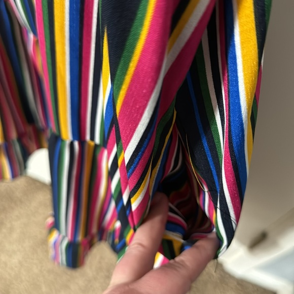Multicolor Striped Ruffle Dress - Picture 8 of 14